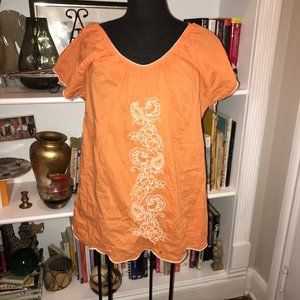 Currants Brand Woman's Peasant Blouse Top M